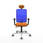 PIQUERAS Y CRESPO Silla de oficina Motilla Naranja y Azul