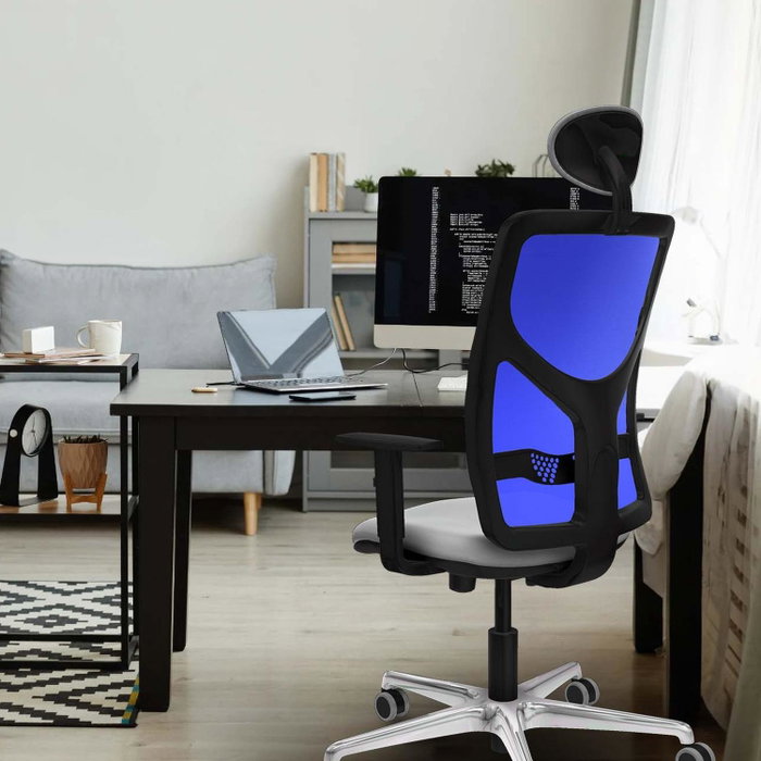 PIQUERAS Y CRESPO Silla de oficina Motilla Naranja y Azul PIQUERAS Y CRESPO Silla de oficina Motilla Naranja y Azul