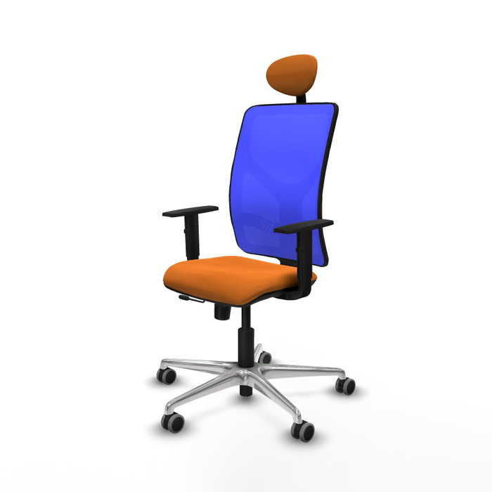 PIQUERAS Y CRESPO Silla de oficina Motilla Naranja y Azul PIQUERAS Y CRESPO Silla de oficina Motilla Naranja y Azul