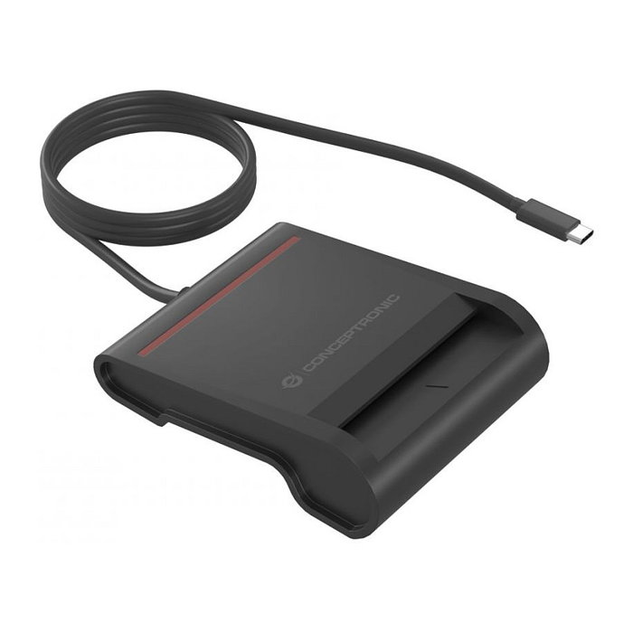 Conceptronic Lector de tarjetas inteligentes USB-C SCR01BC Negro