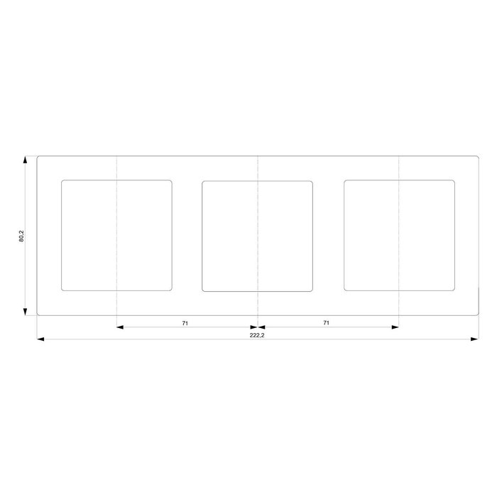 Siemens 5TG25530 DELTA line Marco de 3 módulos 222x222 mm Blanco Siemens 5TG25530 DELTA line Marco de 3 módulos 222x222 mm Blanco