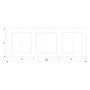 Siemens 5TG25530 DELTA line Marco de 3 módulos 222x222 mm Blanco