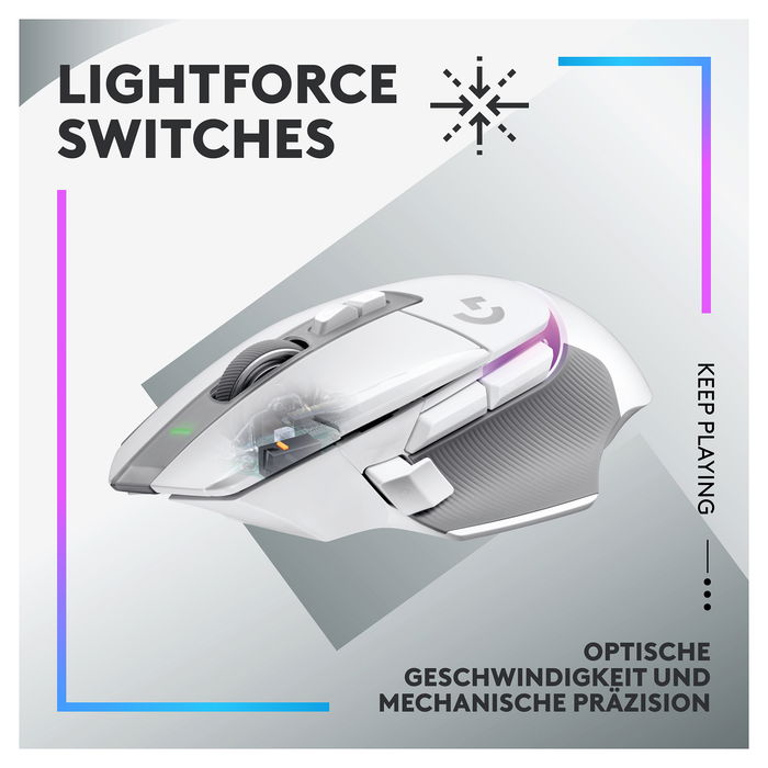 Logitech G502 X Plus Lightspeed Gaming Mouse Inalámbrico Blanco / 910-006171