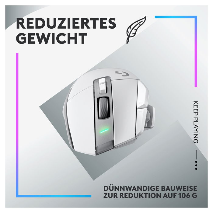 Logitech G502 X Plus Lightspeed Gaming Mouse Inalámbrico Blanco / 910-006171