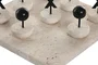DKD Home Decor Juego de Mesa de Mármol y Metal Travertino