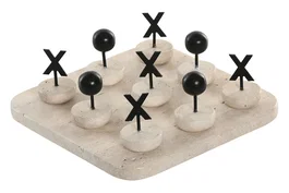 DKD Home Decor Juego de Mesa de Mármol y Metal Travertino