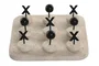 DKD Home Decor Juego de Mesa de Mármol y Metal Travertino