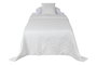 DKD Home Decor Linen collection 1c24 Colcha Blanco 260 x 180 cm (2 Unidades)