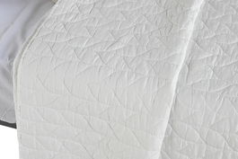 DKD Home Decor Linen collection 1c24 Colcha Blanco 260 x 180 cm (2 Unidades)