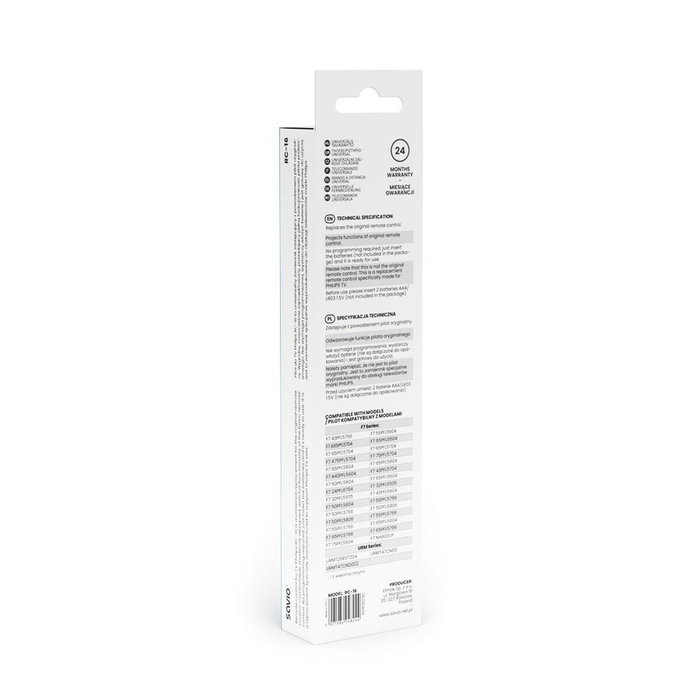 Savio Mando a distancia universal RC-16 para Philips