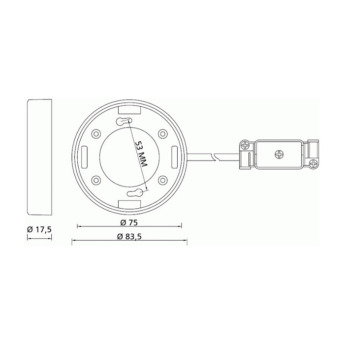 DeLOCK 46019 GX53 Aufbaufassung rund Typ F blanco DeLOCK 46019 GX53 Aufbaufassung rund Typ F blanco