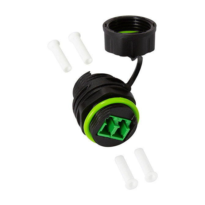 LogiLink Conector de fibra óptica Duplex LC para exteriores con tapa antipolvo
