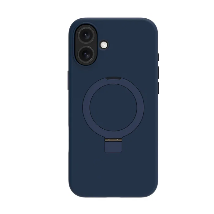 Dbramante1928 Iceland Ultra D3O MS Kick Funda para iPhone 16 15,5 cm (6.1") - Azul, Resistente a Impactos, Compatible con MagSafe, Soporte de Sobremesa