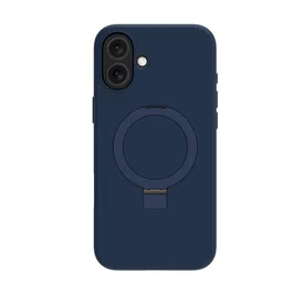 Dbramante1928 Iceland Ultra D3O MS Kick Funda para iPhone 16 15,5 cm (6.1") - Azul, Resistente a Impactos, Compatible con MagSafe, Soporte de Sobremesa