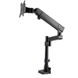 Startech ARMPIVOT2USB3 Soporte para Monitor Brazo Articulado VESA hasta 34" - Montaje en Escritorio con 2 Puertos USB 3.0, Ajuste de Altura, Aluminio Negro