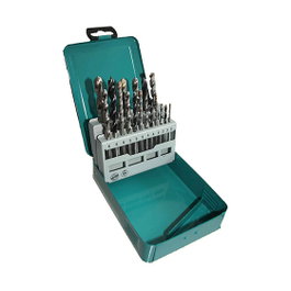 Makita D-46202 Juego de 18 Brocas para Madera, Metal y Piedra