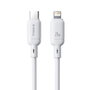 Baseus Cable de Carga Silky Series Type-C a iPhone 20W 1m Blanco
