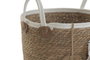 DKD Home Decor Cesta Boho, Juego de 3 Cestas de Fibra y Algodón en Color Natural Beige, 33 x 34 x 33 cm, Set de 2 Unidades