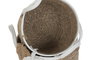 DKD Home Decor Cesta Boho, Juego de 3 Cestas de Fibra y Algodón en Color Natural Beige, 33 x 34 x 33 cm, Set de 2 Unidades