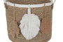 DKD Home Decor Cesta Boho, Juego de 3 Cestas de Fibra y Algodón en Color Natural Beige, 33 x 34 x 33 cm, Set de 2 Unidades
