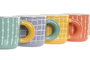 DKD Home Decor Taza de Porcelana New Bone, Verde y Naranja, 300ml, Apta para Microondas y Lavavajillas (12 Unidades)