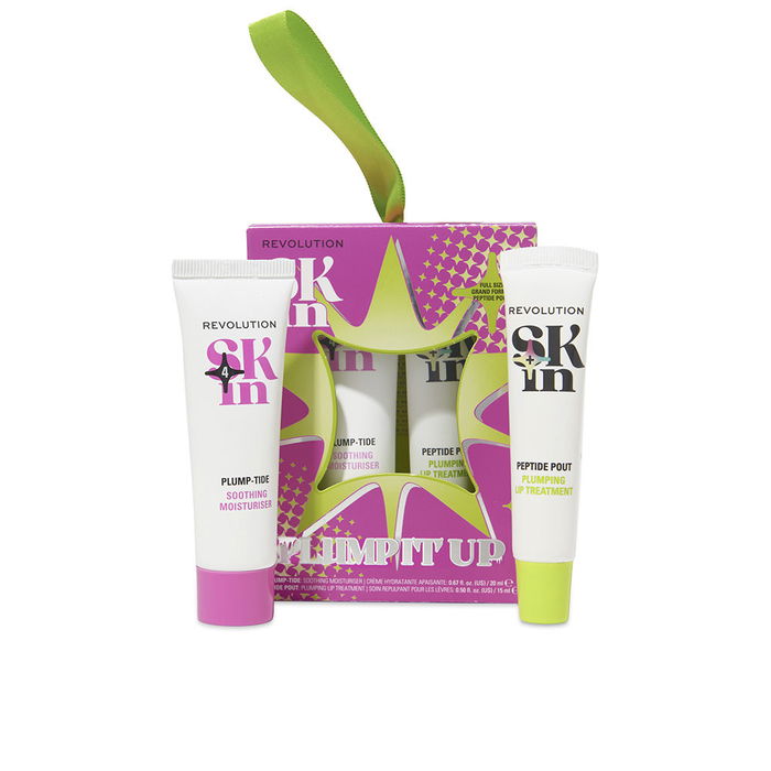 Revolution Skincare Estuche 2 pz Crema Hidratante Plump-Tide y Bálsamo Labial Chocolate Caliente con Péptidos