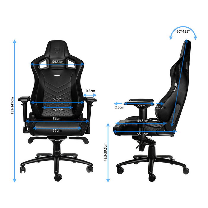 Noblechairs EPIC Gaming Stuhl - schwarz
