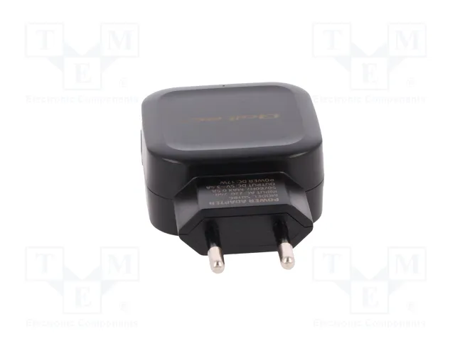 QOLTEC Cargador de red 17W con 2 puertos USB