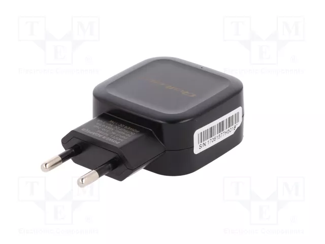 QOLTEC Cargador de red 17W con 2 puertos USB