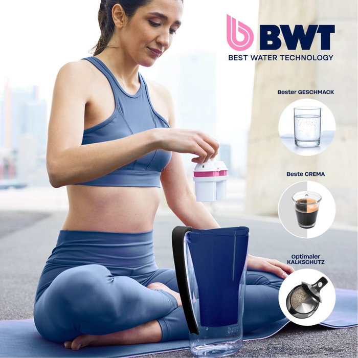 BWT AQUAlizer Home Filtro de Agua de Mesa Azul con Cartucho de Magnesio