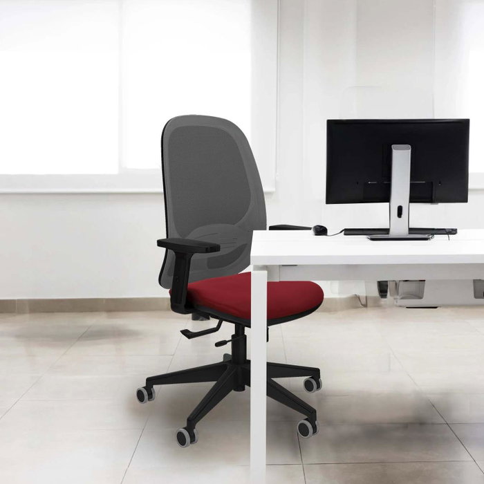 PIQUERAS Y CRESPO Silla de oficina Cilanco con mecanismo Sincro/Traslack, Turquesa y Negro