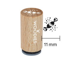 Woodies Sello mini de madera y caucho caramelo 15x25mm