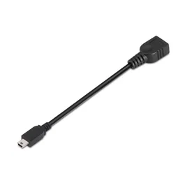 Aisens Cable USB 2.0 OTG Mini B Macho a USB A Hembra 15 cm Negro