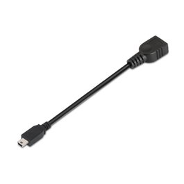 Aisens Cable USB 2.0 OTG Mini B Macho a USB A Hembra 15 cm Negro