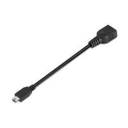 AISENS A101-0033 Cable USB 2.0 OTG Mini-USB B Macho a USB A Hembra, 15cm Negro - Compatible con Samsung, Huawei, Xiaomi, Sony, Tablet y Teléfono Móvil