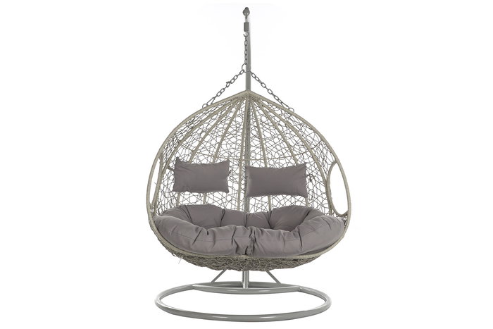 DKD Home Decor Sillón Colgante para Terraza y Jardín Gris 80 x 110 x 133 cm