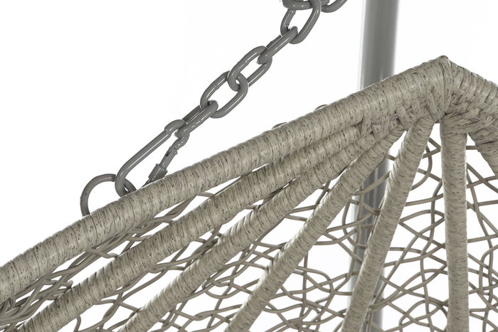 DKD Home Decor Sillón Colgante para Terraza y Jardín Gris 80 x 110 x 133 cm