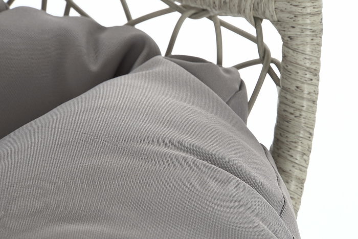 DKD Home Decor Sillón Colgante para Terraza y Jardín Gris 80 x 110 x 133 cm