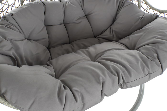 DKD Home Decor Sillón Colgante para Terraza y Jardín Gris 80 x 110 x 133 cm