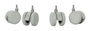 LEITZ Set de 4 Ruedas Giratorias para Mesa Eléctrica Ergo Gris