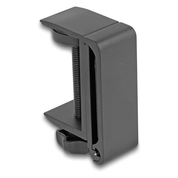 DeLOCK Soporte para Auriculares Ajustable de Aluminio Negro para Escritorio - 83x123x30 mm