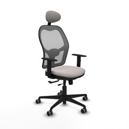 PIQUERAS Y CRESPO Silla de oficina Jorquera Sincro/Traslack Blanco y Gris