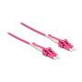 DeLOCK Cable de fibra óptica LC a LC OM4 Multimode Uniboot 10 m Rosa