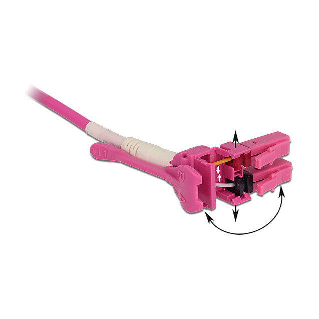 DeLOCK Cable de fibra óptica LC a LC OM4 Multimode Uniboot 10 m Rosa DeLOCK Cable de fibra óptica LC a LC OM4 Multimode Uniboot 10 m Rosa