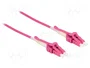 DeLOCK Cable de fibra óptica LC a LC OM4 Multimode Uniboot 10 m Rosa