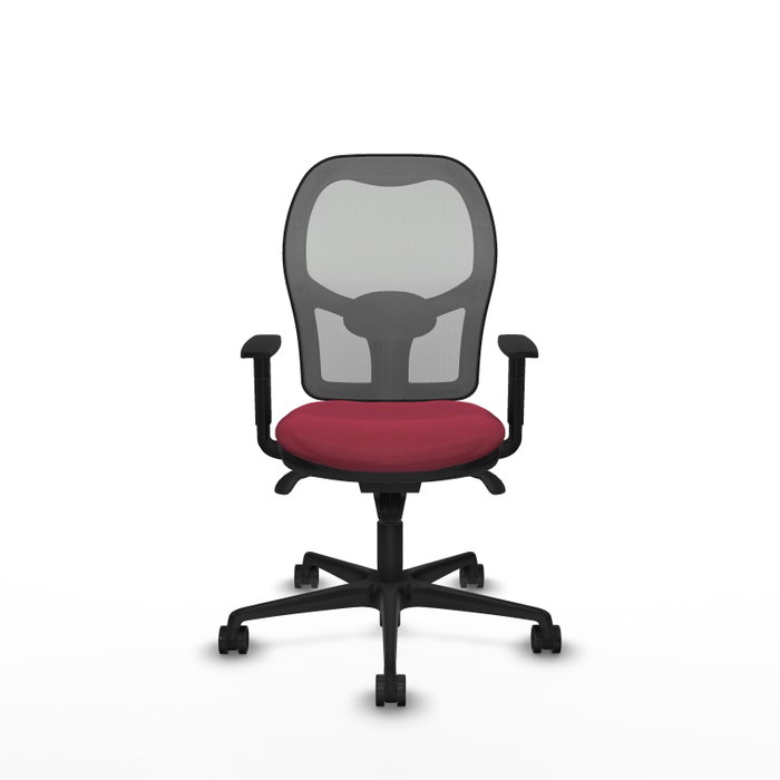PIQUERAS Y CRESPO Silla de oficina Jorquera con mecanismo Sincro, Granate y Gris PIQUERAS Y CRESPO Silla de oficina Jorquera con mecanismo Sincro, Granate y Gris