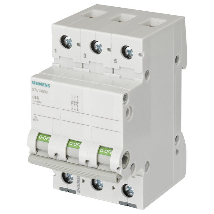 Siemens 5TL1363-0 Interruptor automático 63A 3P Siemens 5TL1363-0 Interruptor automático 63A 3P