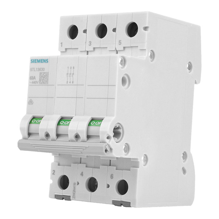 Siemens 5TL1363-0 Interruptor automático 63A 3P Siemens 5TL1363-0 Interruptor automático 63A 3P