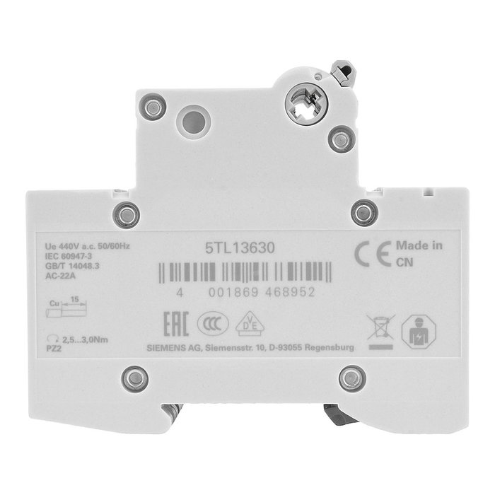 Siemens 5TL1363-0 Interruptor automático 63A 3P Siemens 5TL1363-0 Interruptor automático 63A 3P