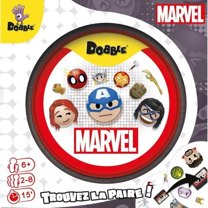 Asmodee Dobble: Marvel Emoji (Eco Sleeve) Juego de Fiesta para Niños a Partir de 6 Años - ASM1700573021314